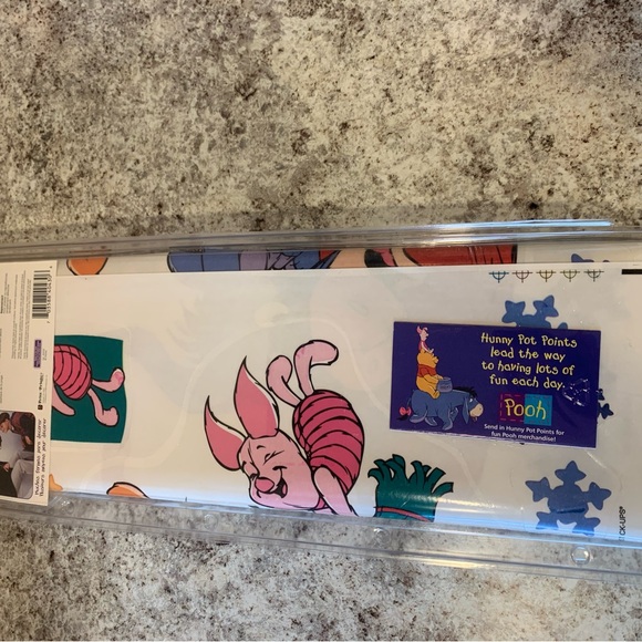 Disney Jumbo Stick Ups Pooh Tigger Sled Winter Disney Wall Decor Vintage 1990's - Picture 8 of 13